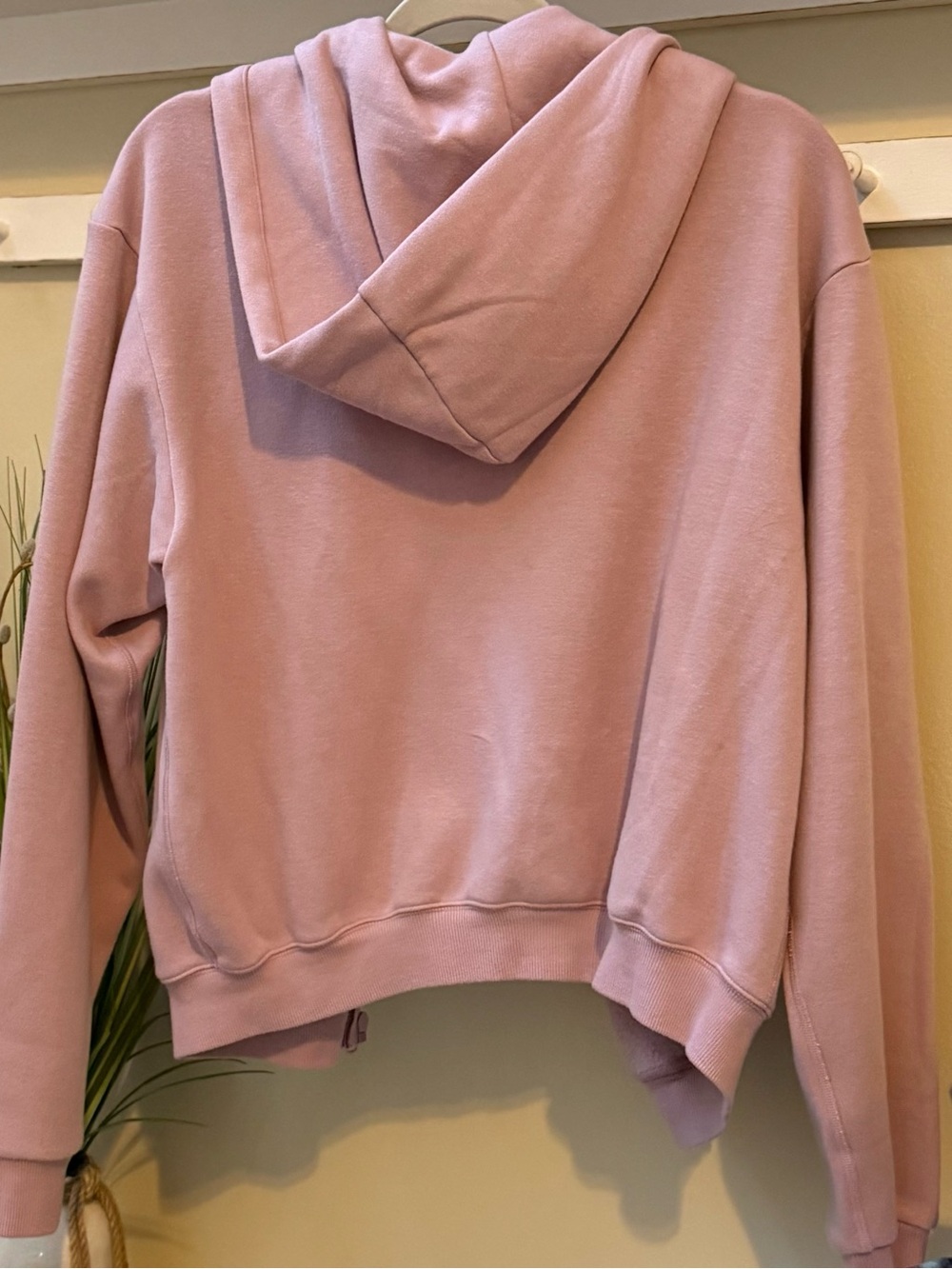 NWT🌸 SKIMS Dusk Pink Classic Cotton Fleece Zip Up Hoodie Jacket Sz M Medium New - Picture 4 of 7